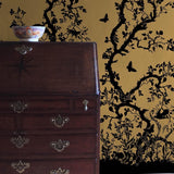 birdbranch hand printed wallpaper panel by timorous beasties wallpaper on adorn.house