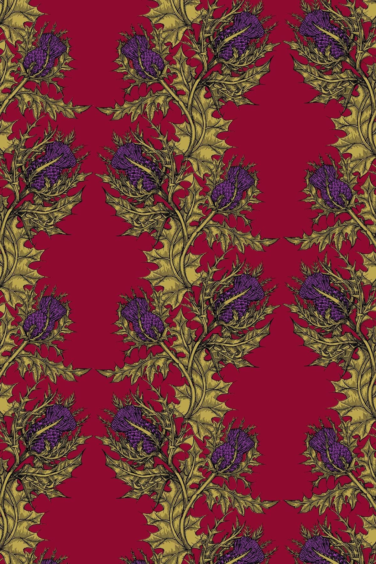 grand thistle hand print  wallpaper by timorous beasties on adorn.house