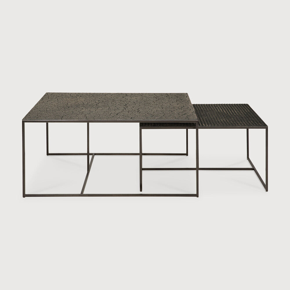 pentagon nesting coffee table set  by ethnicraft at adorn.house 