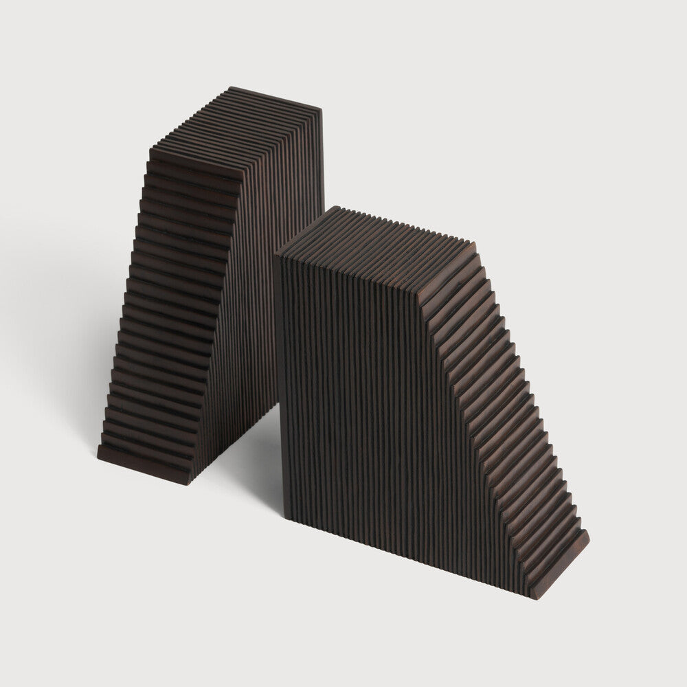 grooves book ends by ethnicraft at adorn.house