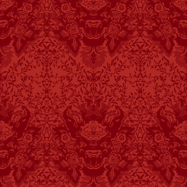 red damask wallpaper