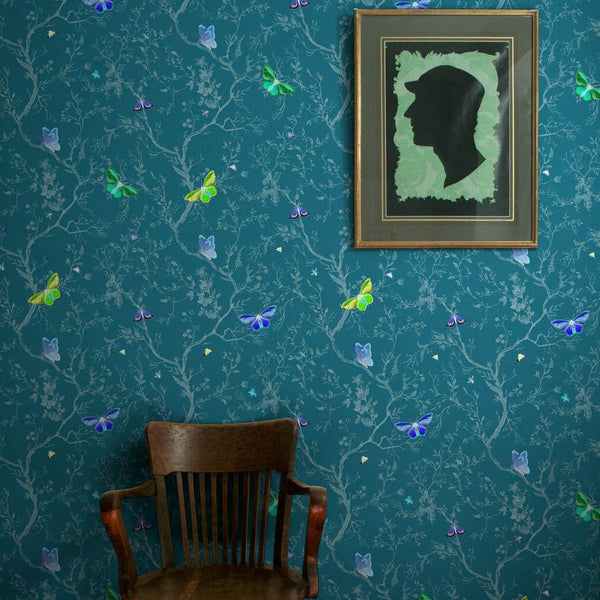 butterflies wallpaper, timorous beasties, wallpaper, - adorn.house