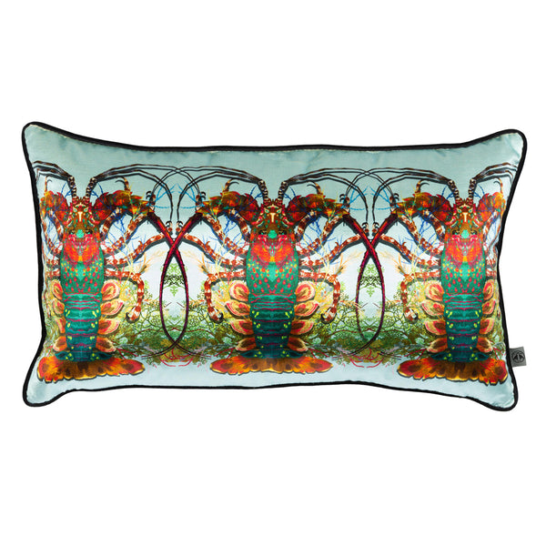 crustacean row velvet cushion, timorous beasties, accessories | pillows and cushions, - adorn.house