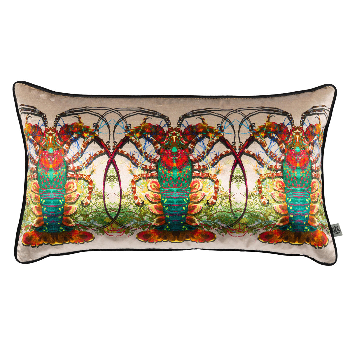 crustacean row velvet cushion by timorous beasties on adorn.house