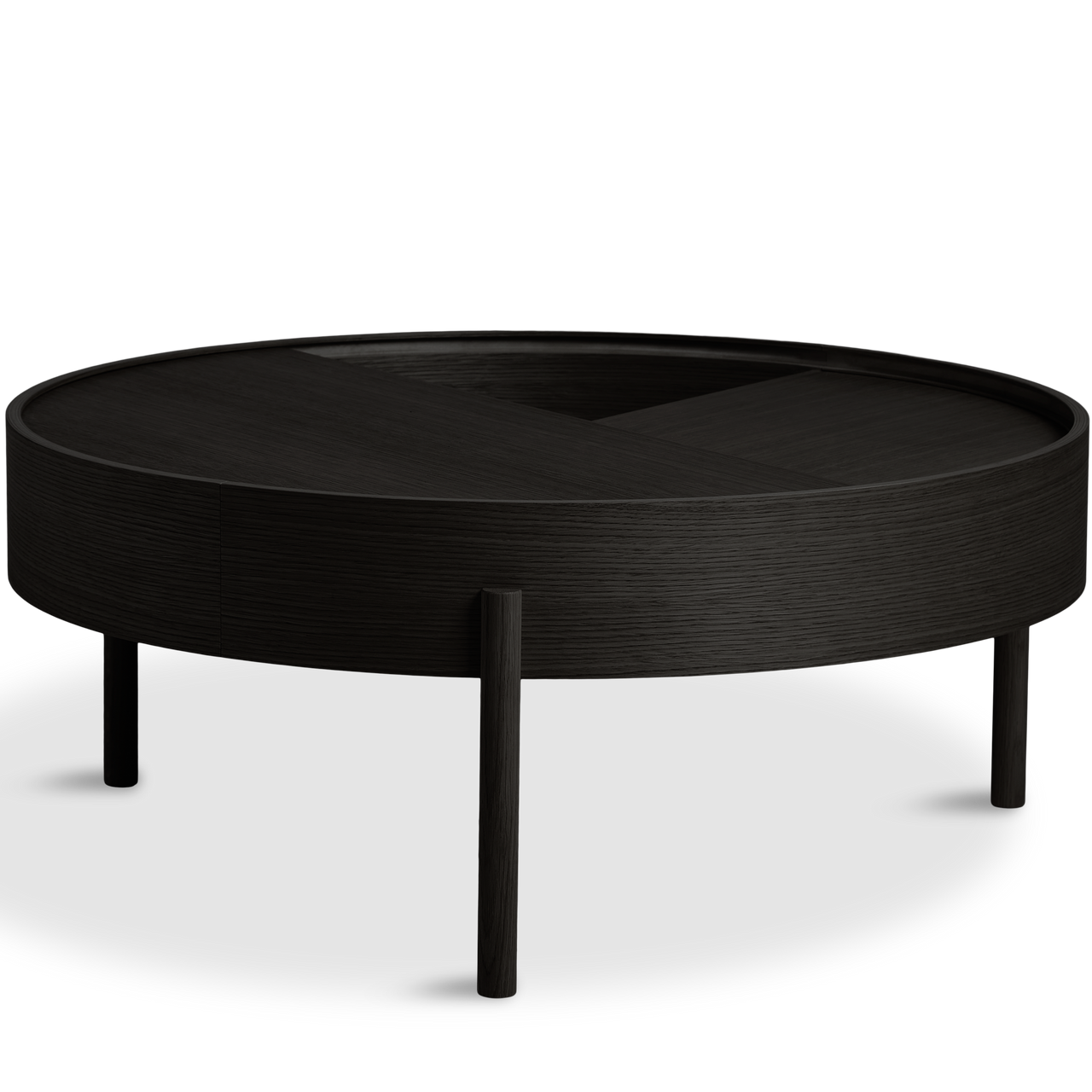 arc coffee table 35” black