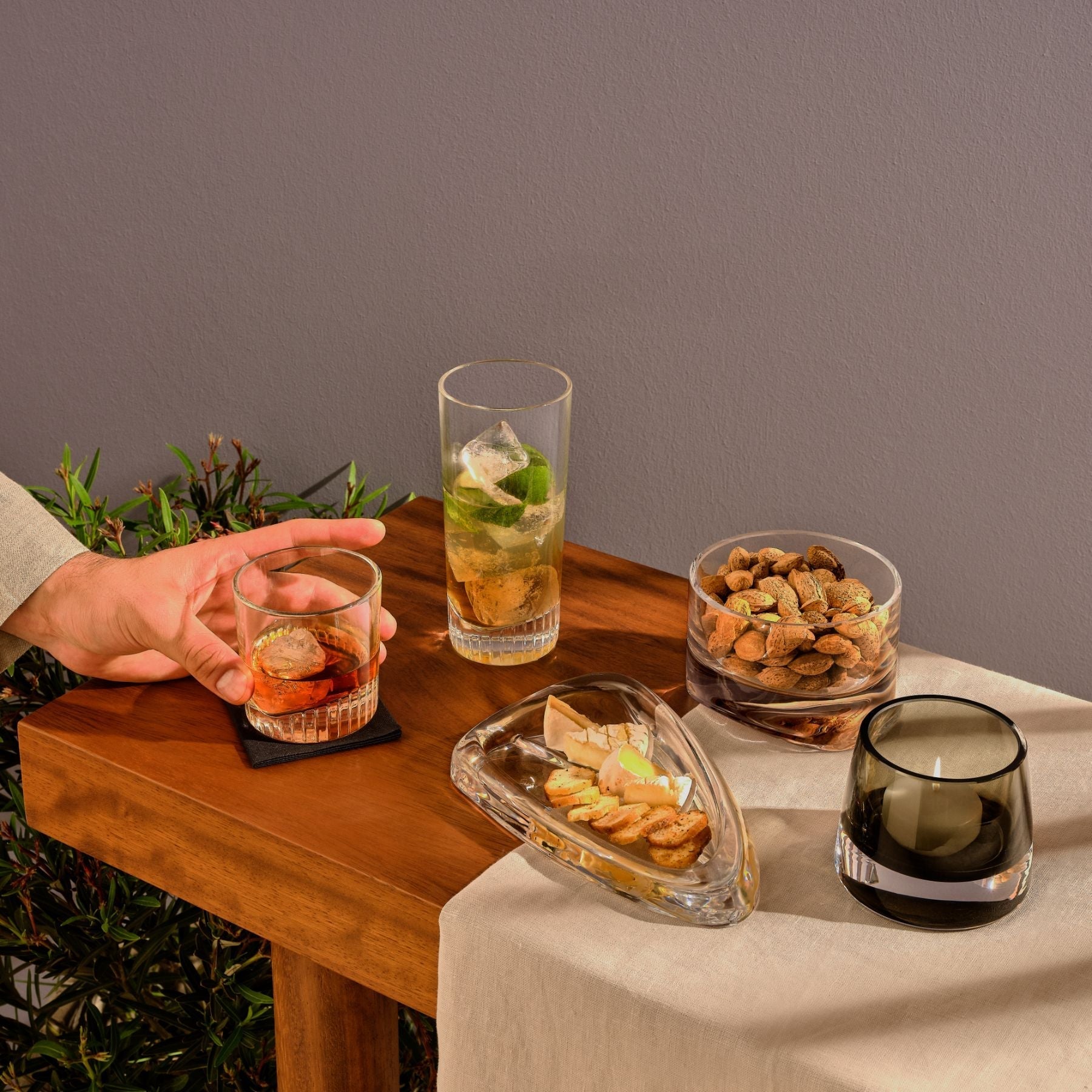 caldera set of 4 high ball glasses medium by nude at adorn.house