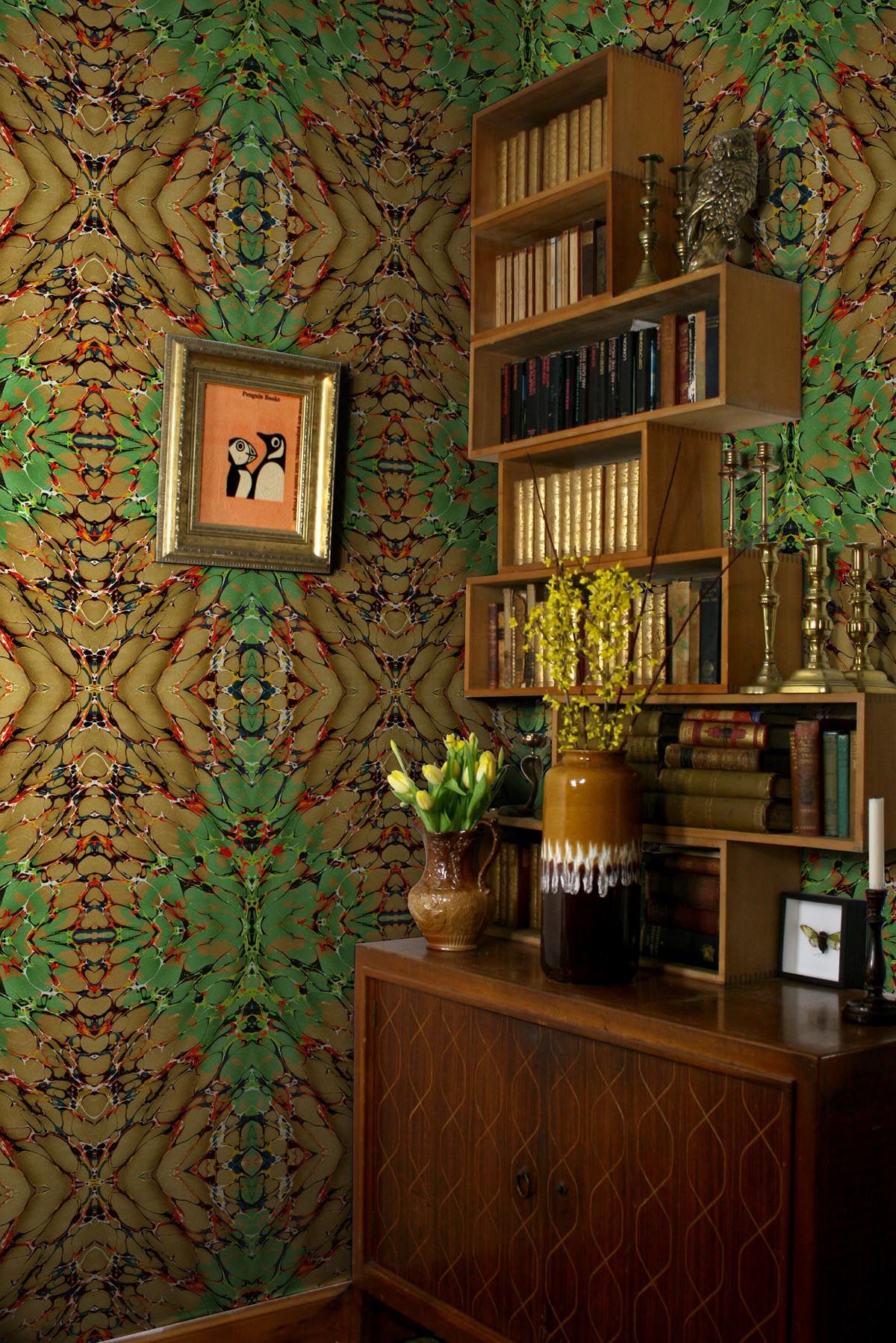 ex libris wallpaper by timorous beasties on adorn.house