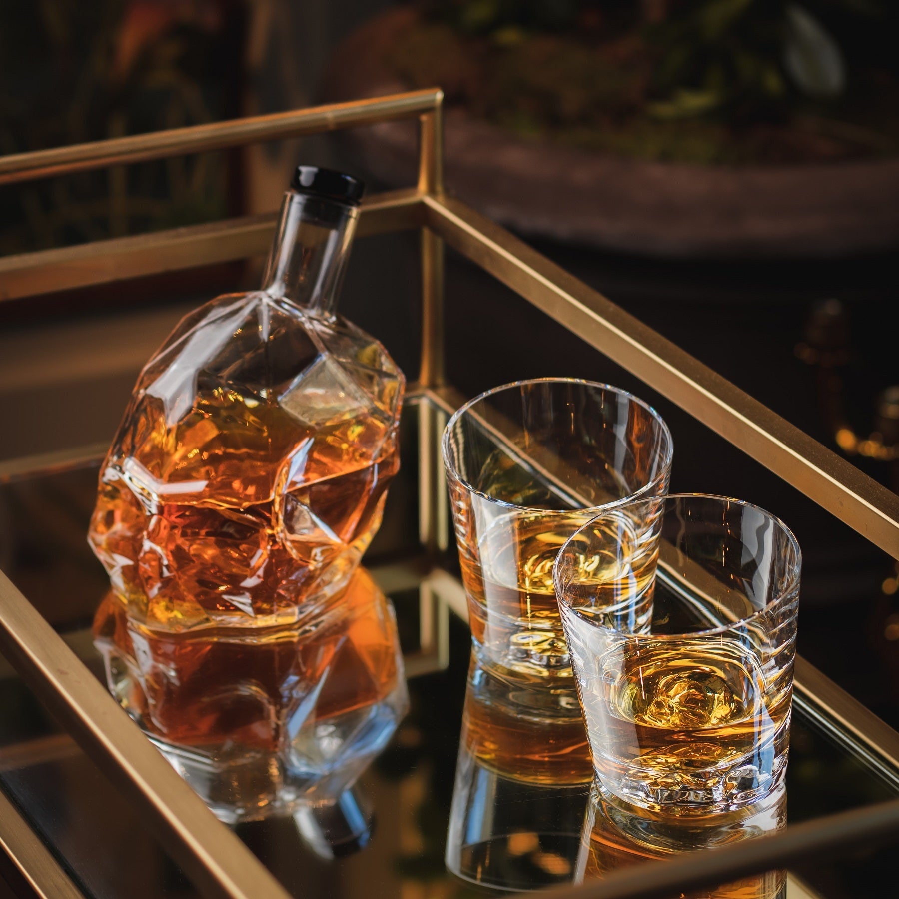 memento mori whiskey bottle by nude at adorn.house
