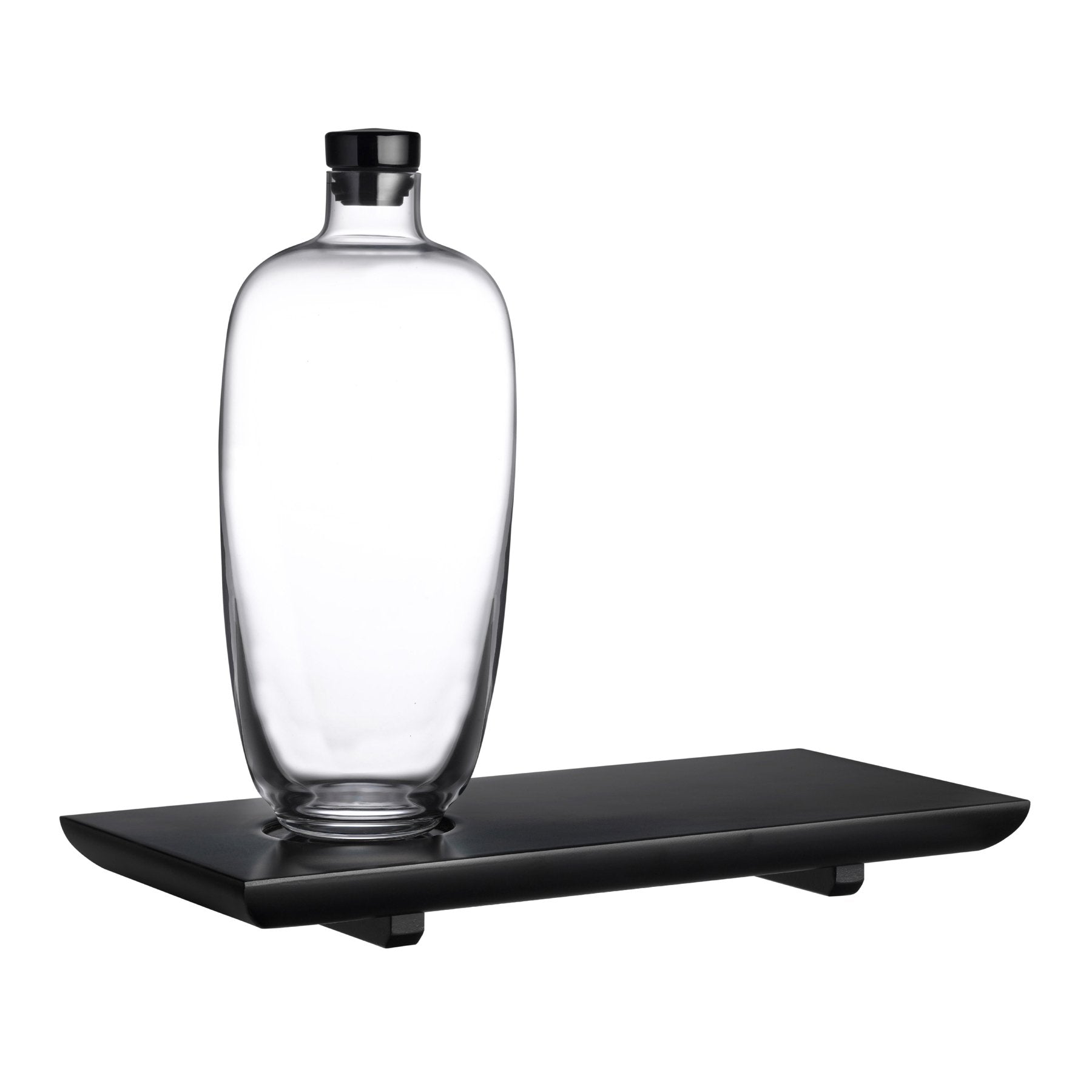 malt whisky bottle tall with wooden tray by nude at adorn.house