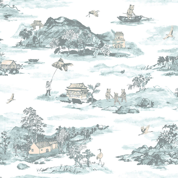 mountains wallpaper, sian zeng, wallpaper, - adorn.house