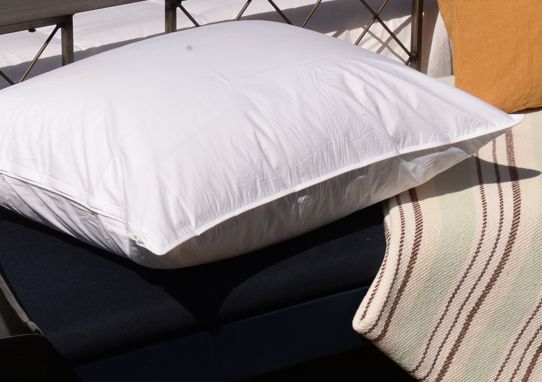 cotton pillow protector 700 fill power by ogallala comfort on adorn.house