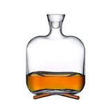 camp whisky bottle with brass base by nude at adorn.house 