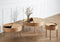 arc coffee table 35” oiled oak