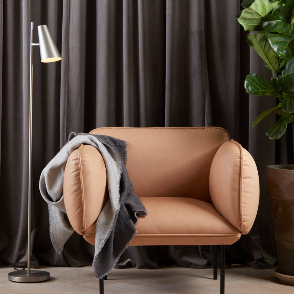 cono floor lamp satin by woud at adorn.house