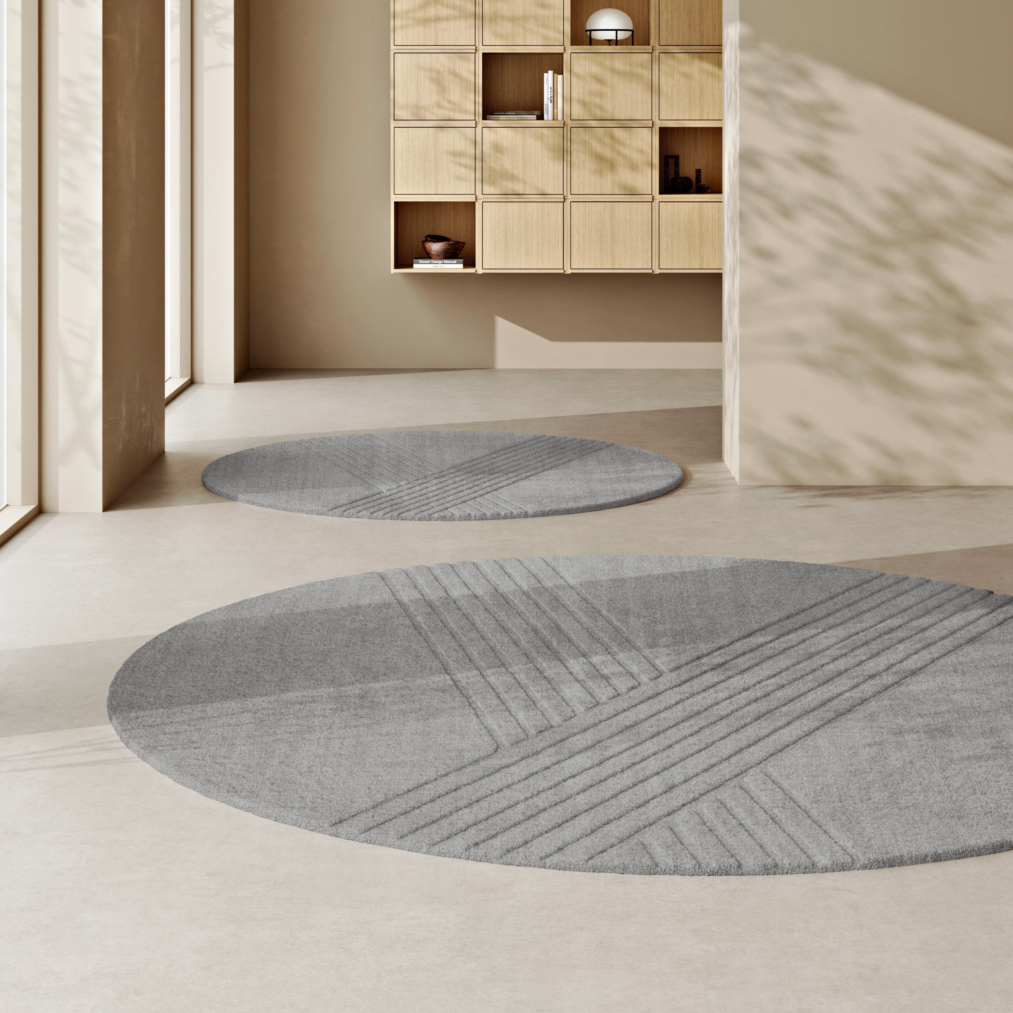 kyoto rug 200 cm grey by woud at adorn.house