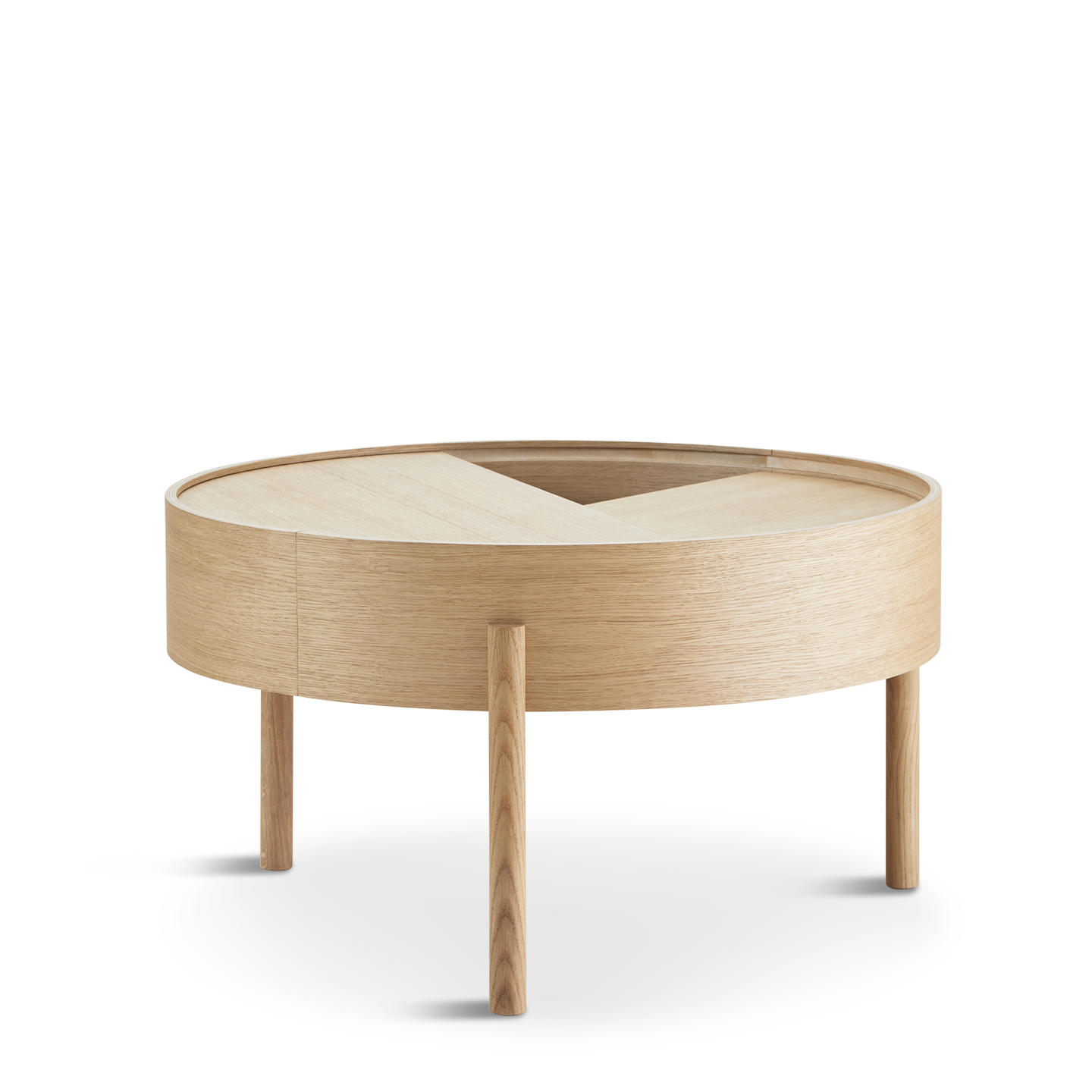 arc coffee table (66 cm) - oiled oak by woud at adorn.house