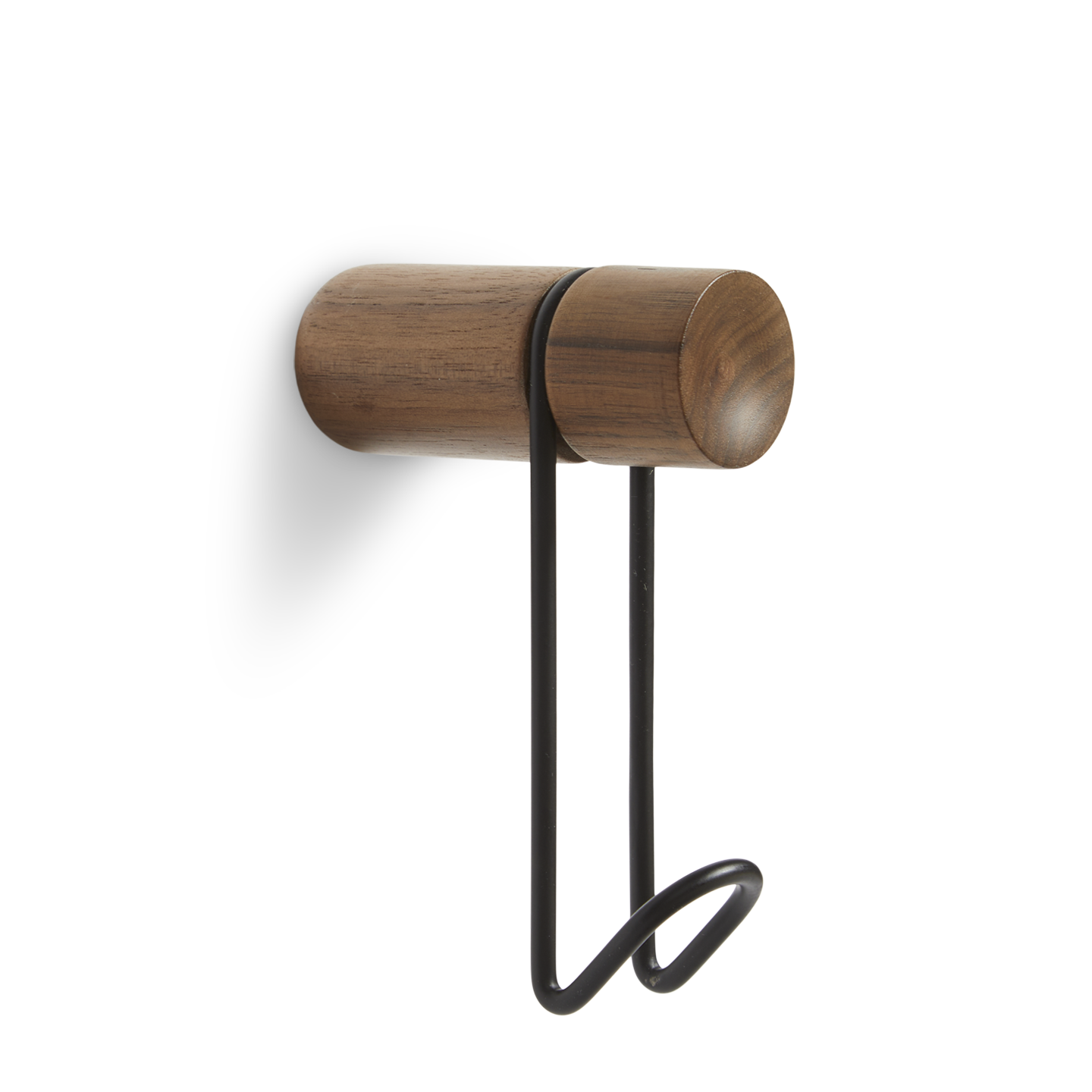 around wall hanger small walnut & black  by woud at adorn.house