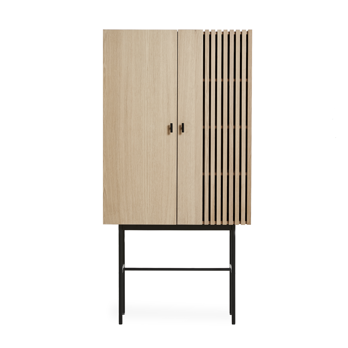 array highboard 80 cm white pigmented oak by woud at adorn.house