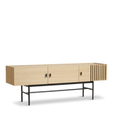 array low sideboard (150 cm) - white pigmented oak by woud at adorn.house