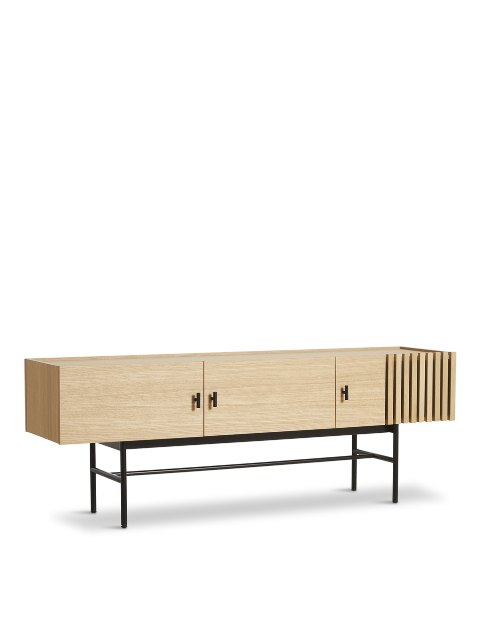 array low sideboard (150 cm) - white pigmented oak