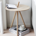 come here side table - white pigmented oak by woud at adorn.house