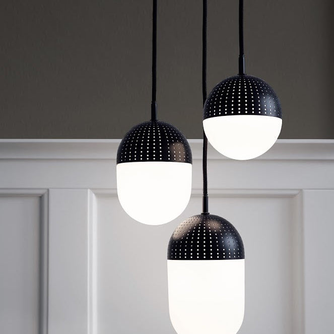 dot pendant (large) - black by woud at adorn.house