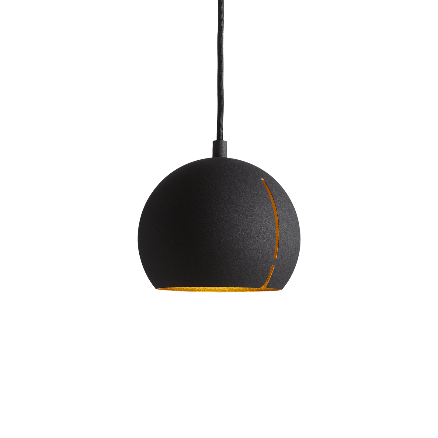 gap pendant (round) - black by woud at adorn.house