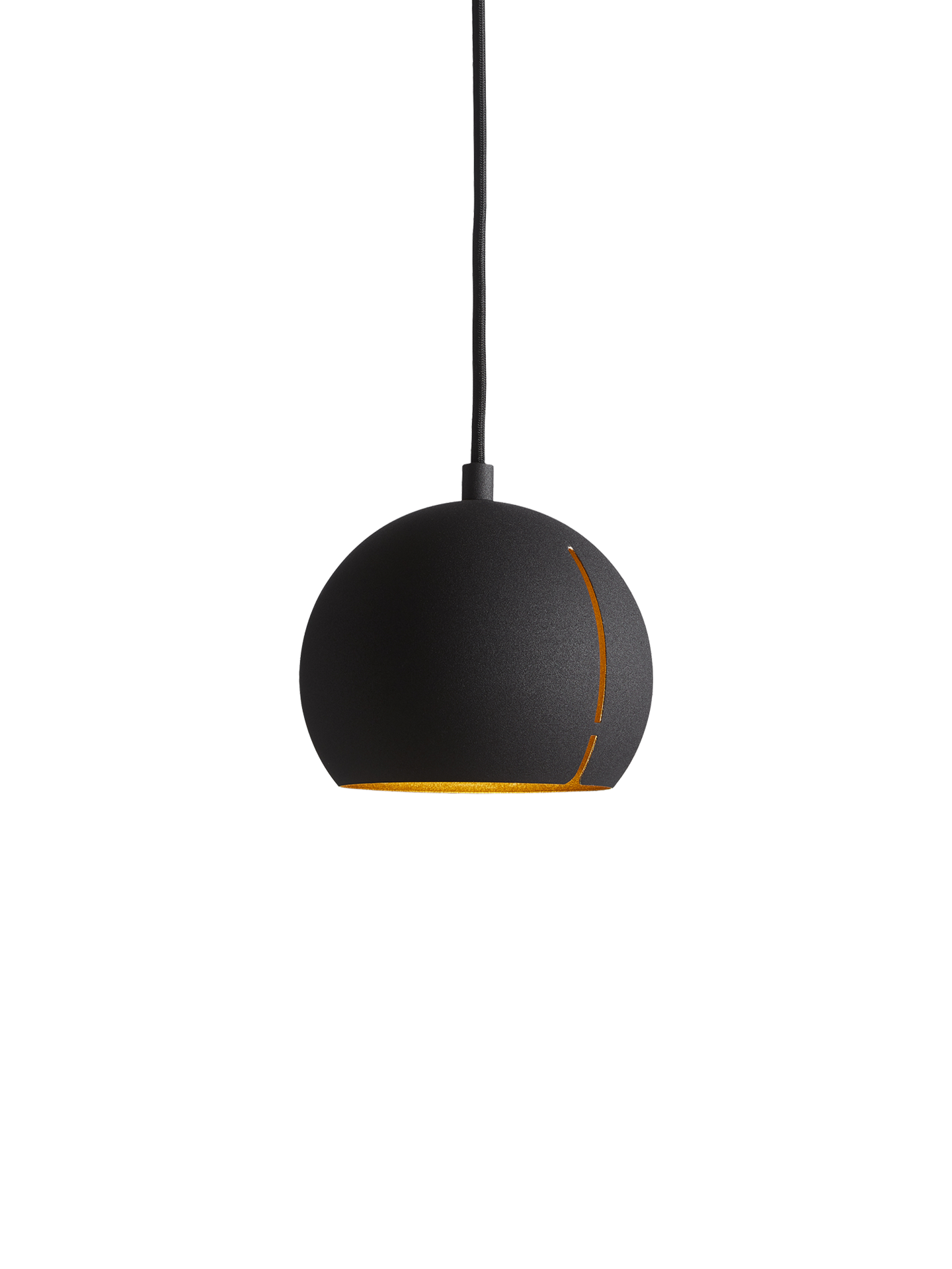 gap pendant (round) - black by woud at adorn.house