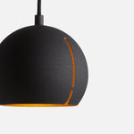 gap pendant (round) - black by woud at adorn.house