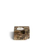 jeu de dés 3 candle holder brown by woud at adorn.house