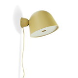 kuppi wall lamp 2.0 - mustard yellow by woud at adorn.house