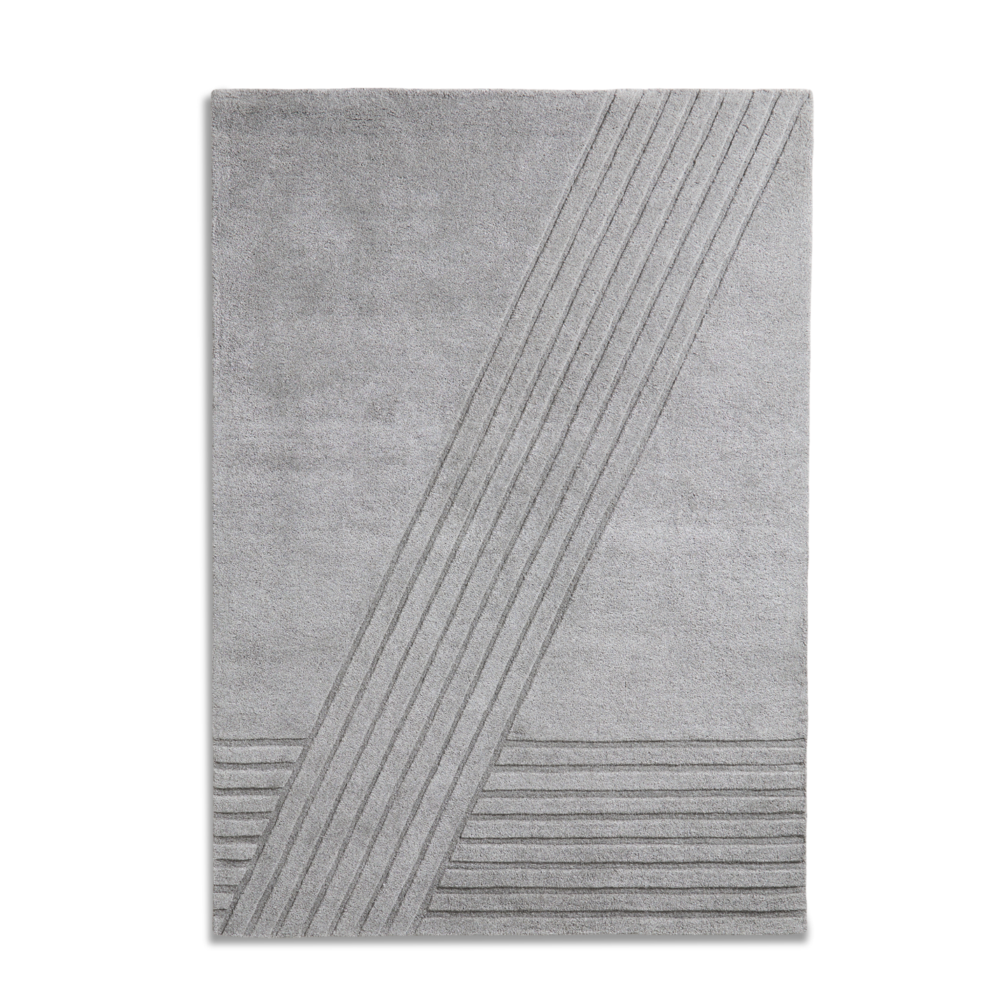 kyoto rug 170 x 240 cm grey by woud at adorn.house