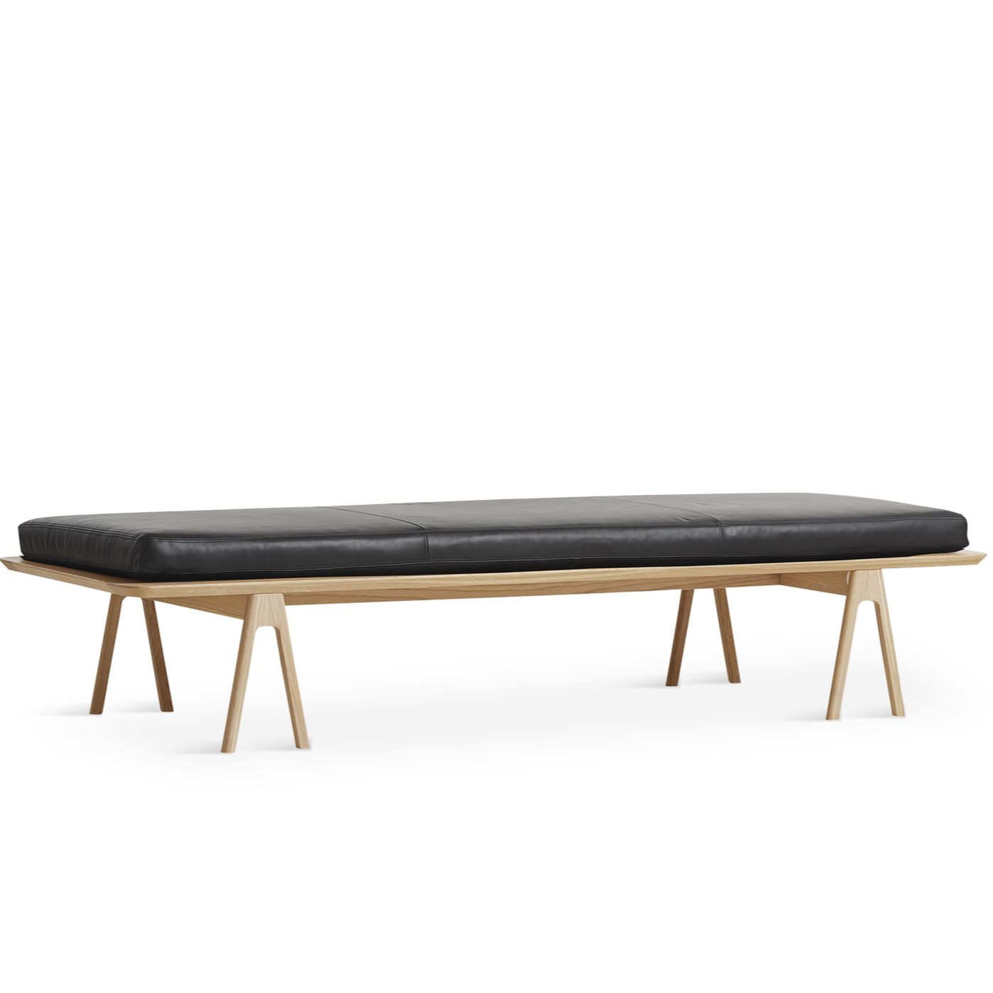 level daybed - black/oak by woud at adorn.house