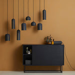gap pendant (round) - black by woud at adorn.house