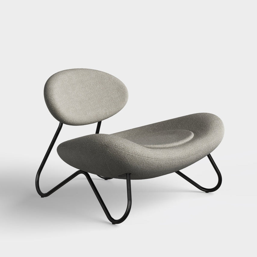 meadow lounge chair warm grey & black