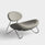 meadow lounge chair warm grey & brushed steel