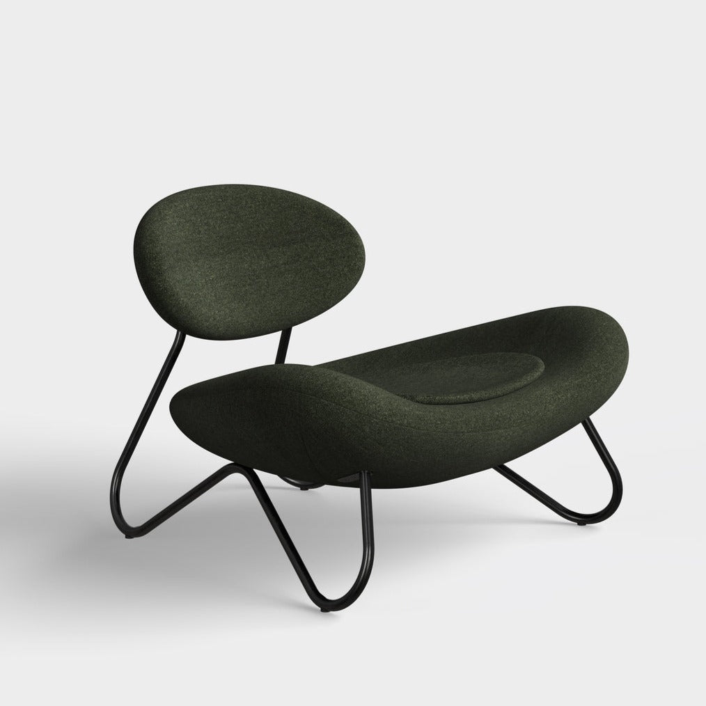meadow lounge chair pine & black by woud at adorn.house
