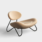 meadow lounge chair gold leather & black by woud at adorn.house