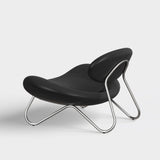 meadow lounge chair black leather & brushed steel by woud at adorn.house
