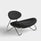 meadow lounge chair black leather & chrome