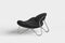 meadow lounge chair black leather & chrome
