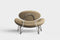 meadow lounge chair beige & brushed steel