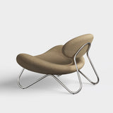 meadow lounge chair beige & chrome by woud at adorn.house
