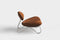 meadow lounge chair cognac leather & brushed steel