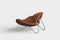 meadow lounge chair cognac leather & brushed steel