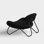 meadow lounge chair charcoal & black by woud at adorn.house  Edit alt text