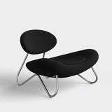 meadow lounge chair charcoal & brushed steel by woud at adorn.house