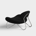 meadow lounge chair charcoal & brushed steel by woud at adorn.house