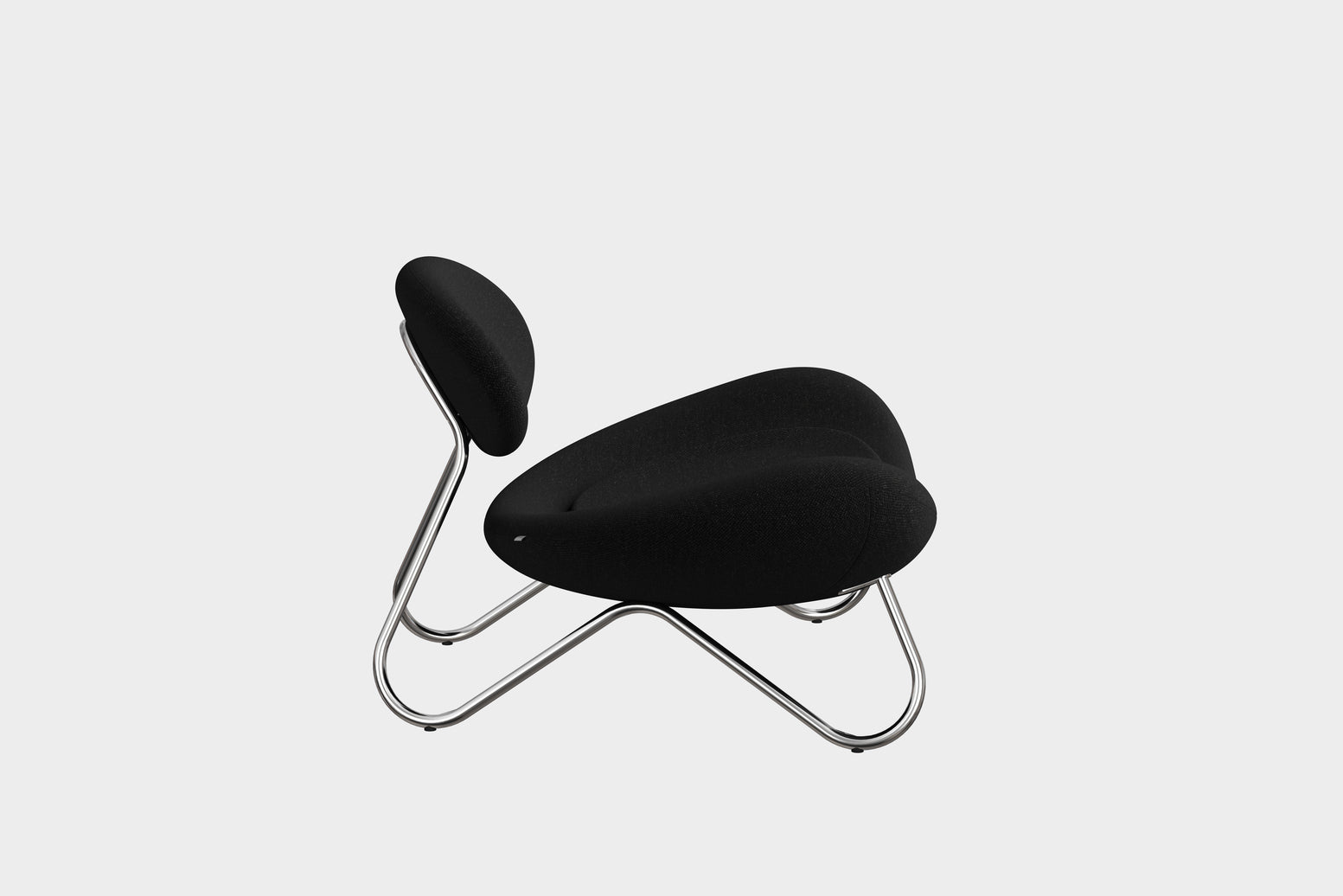 meadow lounge chair charcoal & chrome by woud at adorn.house