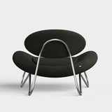 meadow lounge chair dark brown & brushed steel by woud at adorn.house  Edit alt text